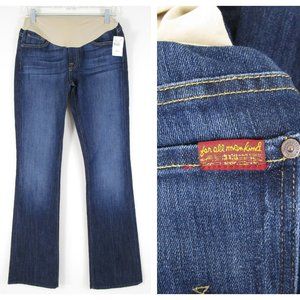 7For All Mankind Dark Wash Bootcut Maternity Jeans